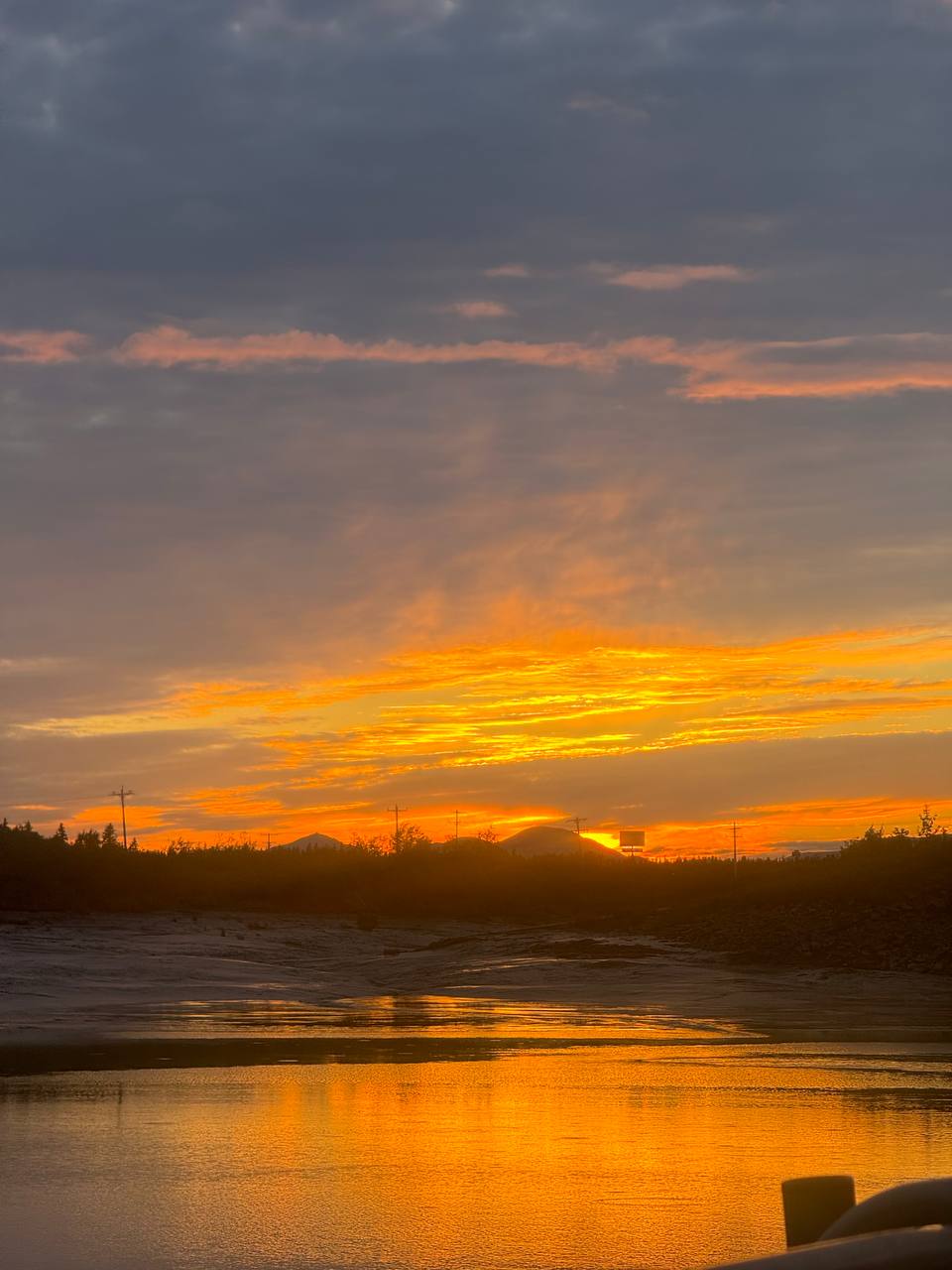 Prism sunset over the mudflats and mountains